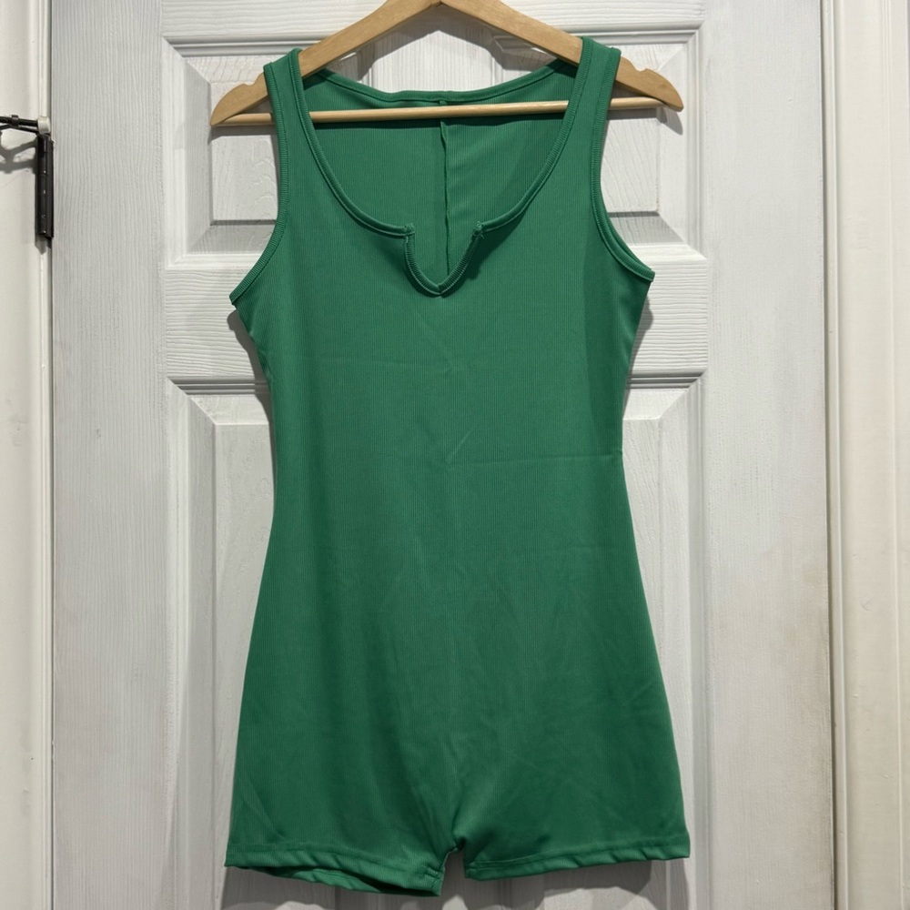 Green Sleeveless Body Suit Romper